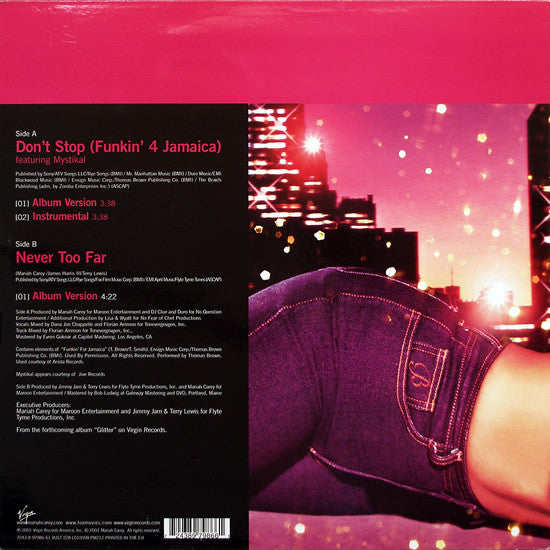 Release: Never Too Far / Don't Stop (Funkin' 4 Jamaica)-Vinyl-Europe-2001-VUST 228, 7243 8 97986 61-648996