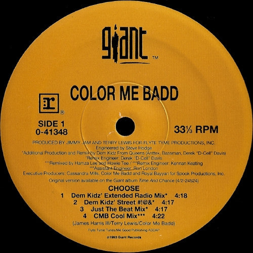 Release: Choose-Vinyl-US-1994-9 41348-0, 0-41348-630204