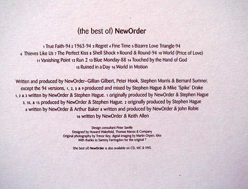 Master Release: (The Best Of) NewOrder by New Order