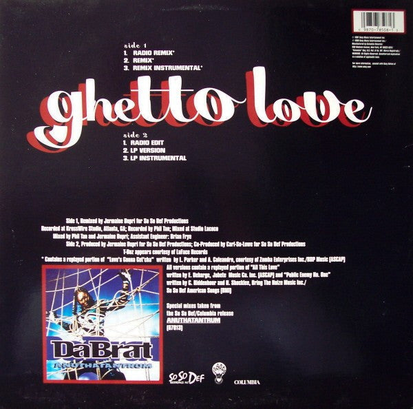 Release: Ghetto Love-Vinyl-US-1996-44 78508, XSS 78508-551126