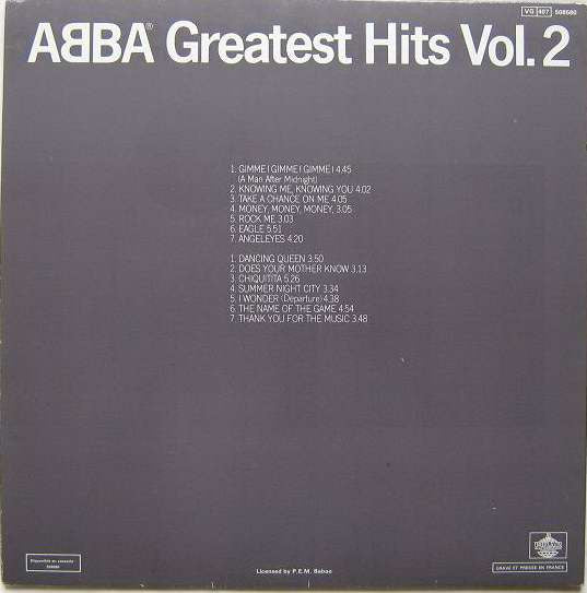 Release: Greatest Hits Vol. 2-Vinyl-France-1979-508580-785465
