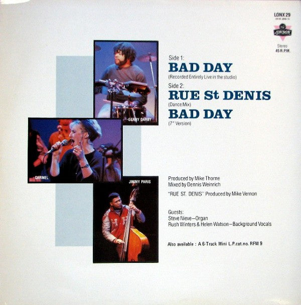 Release: Bad Day-Vinyl-UK-1983-LONX 29, 810 289-1-462472