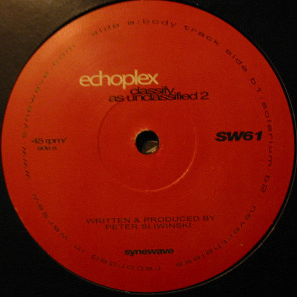 Master Release: Classify As Unclassified (Part 2) by Echoplex