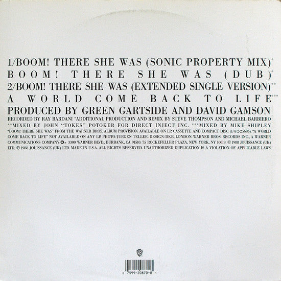Master Release: Boom! There She Was by Scritti Politti