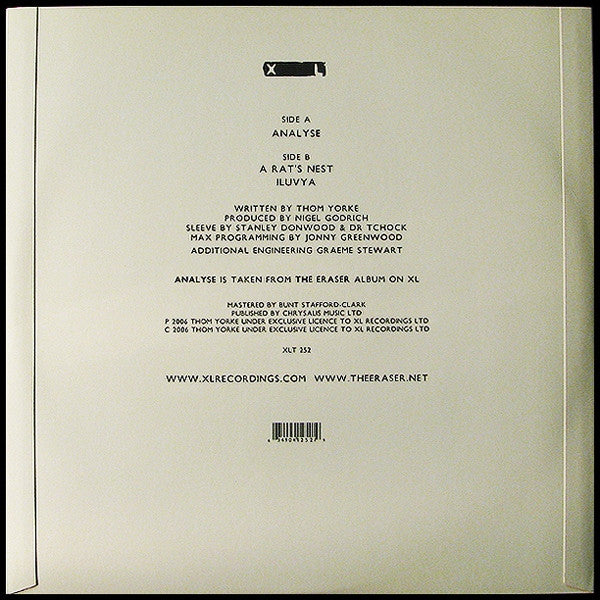 Release: Analyse-Vinyl-UK-2006-XLT 252-831887