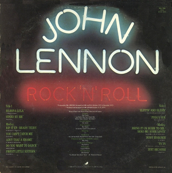 Release: Rock 'N' Roll-Vinyl-UK-1975-PCS 7169, 0C 062 05834-722226