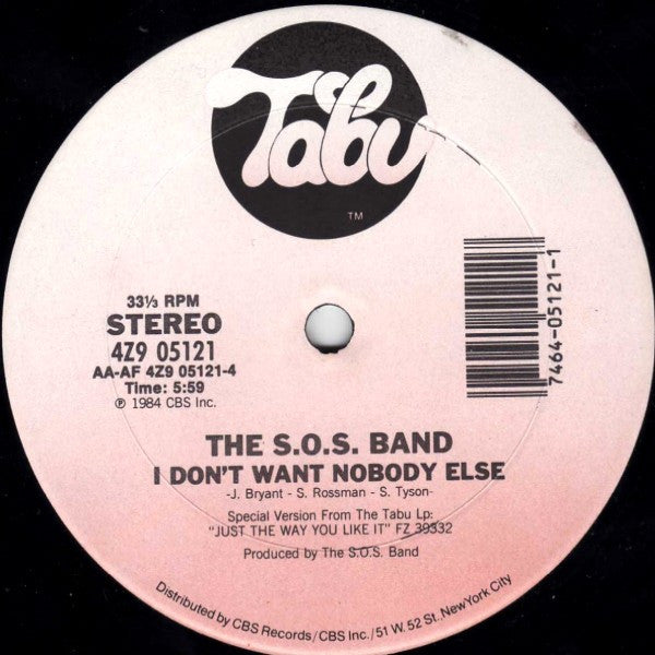 Master Release: No One's Gonna Love You by The S.O.S. Band