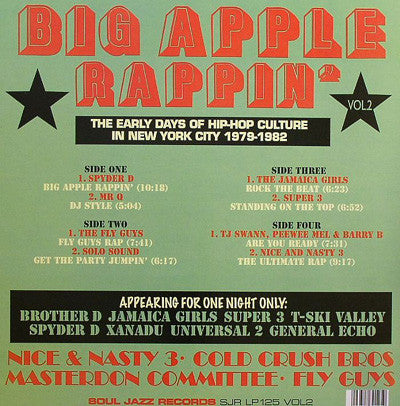 Master Release: Big Apple Rappin' (The Early Days Of Hip-Hop Culture In New York City 1979-1982) by Various