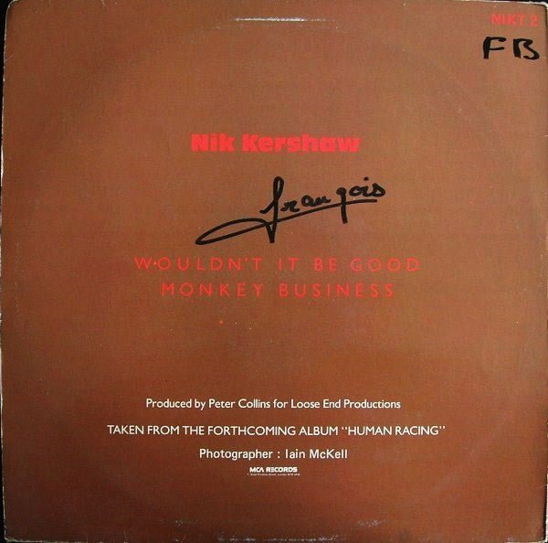 Release: Wouldn't It Be Good-Vinyl-UK-1984-NIKT 2-975145