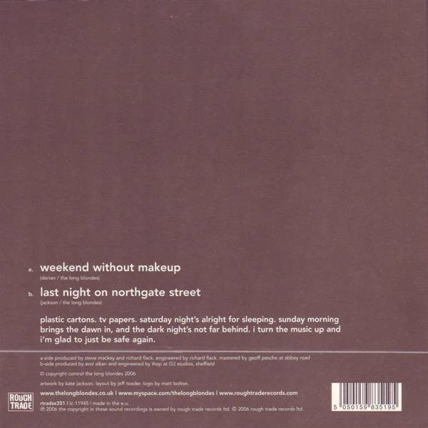 Release: Weekend Without Makeup-Vinyl-UK-2006-RTRADSX 351-728163