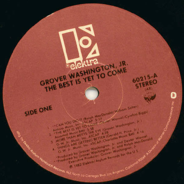 Master Release: The Best Is Yet To Come by Grover Washington, Jr.