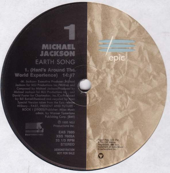 Release: Earth Song-Vinyl-US-1995-EAS 7605, EAS 7605-720166