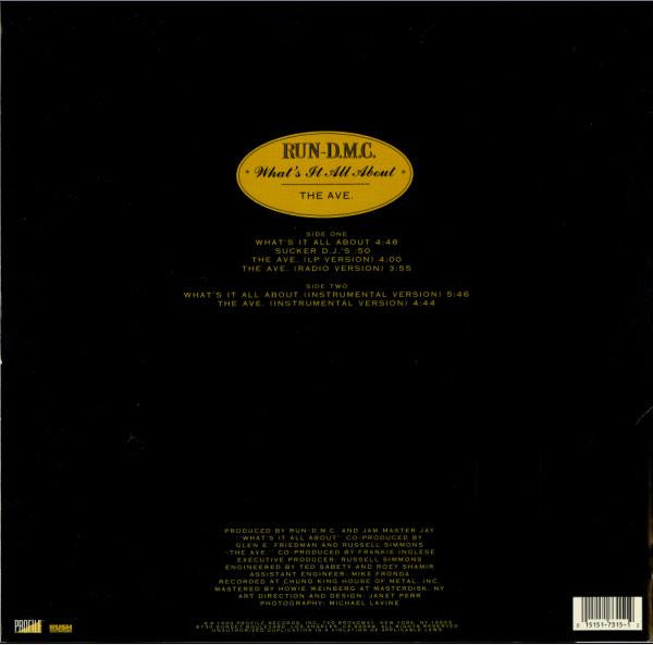 Master Release: What's It All About / The Ave. by Run-DMC