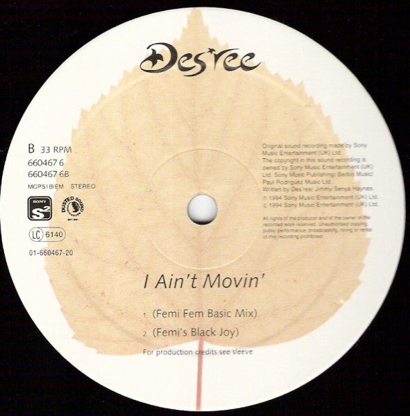 I Ain't Movin'