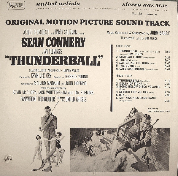 Release: Thunderball (Original Motion Picture Score)-Vinyl-US-1965-UAS 5132-370221