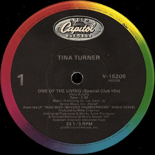 Master Release: One Of The Living by Tina Turner