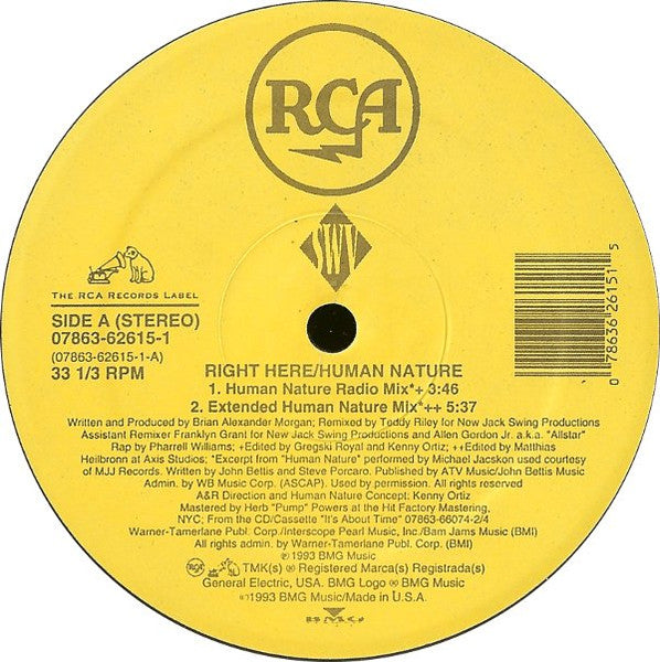 Release: Right Here-Vinyl-US-1993-07863 62615-1-655036