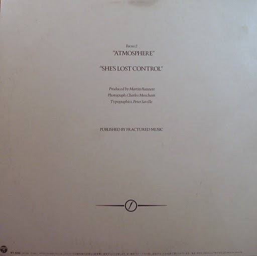 Release: She's Lost Control / Atmosphere-Vinyl-Japan-1984-YW-7422-AX, Facus 2-499737