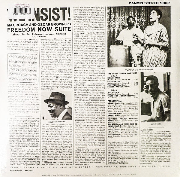 Release: We Insist! Max Roach's Freedom Now Suite-Vinyl-UK-2006-CJS9002, 9002-2736895