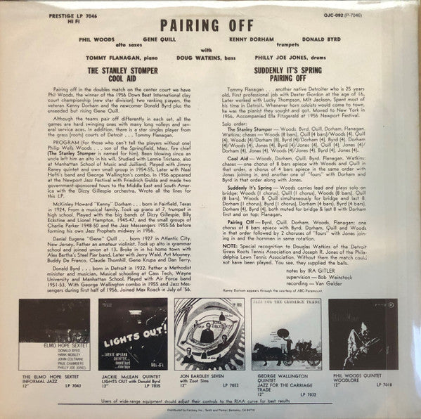 Master Release: Pairing Off by Phil Woods Septet