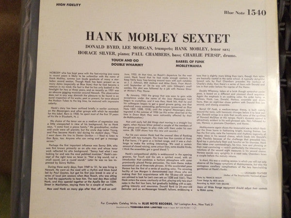Master Release: Hank Mobley With Donald Byrd And Lee Morgan by Hank Mobley
