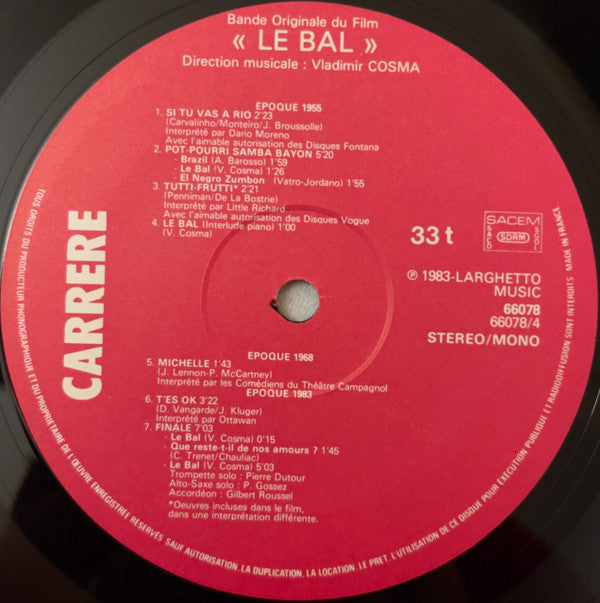 Le Bal  (Bande Originale Du Film)