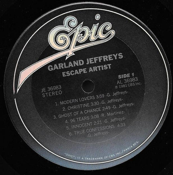 Release: Escape Artist-Vinyl, Vinyl-US-1981-JE 36983, 36983, AE7 1223-8442155