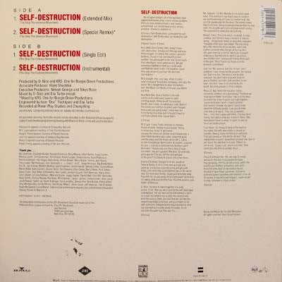 Master Release: Self Destruction by The Stop The Violence Movement