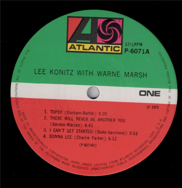 Lee Konitz With Warne Marsh