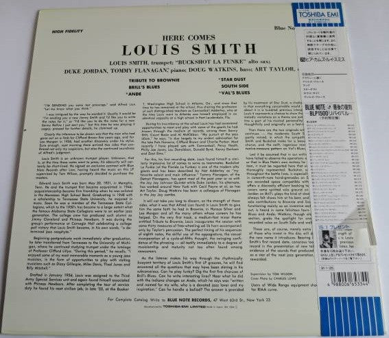 Release: Here Comes Louis Smith-Vinyl-Japan-1991-BN 1584, BLP 1584-6892219
