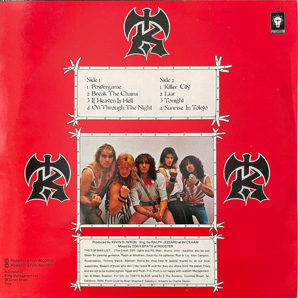 Release: Tokyo Blade-Vinyl-UK-1983-AMP1-1179316