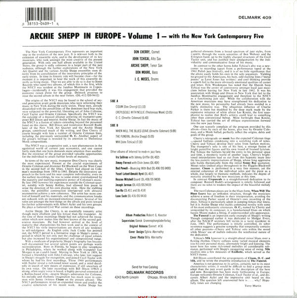 Release: Vol. 1.-Vinyl-US-None-DS 9409, DS-409, DELMARK 409-4674862