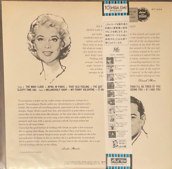Release: Dinah Sings, Previn Plays-Vinyl-Japan-None-ECJ-60045-7563438