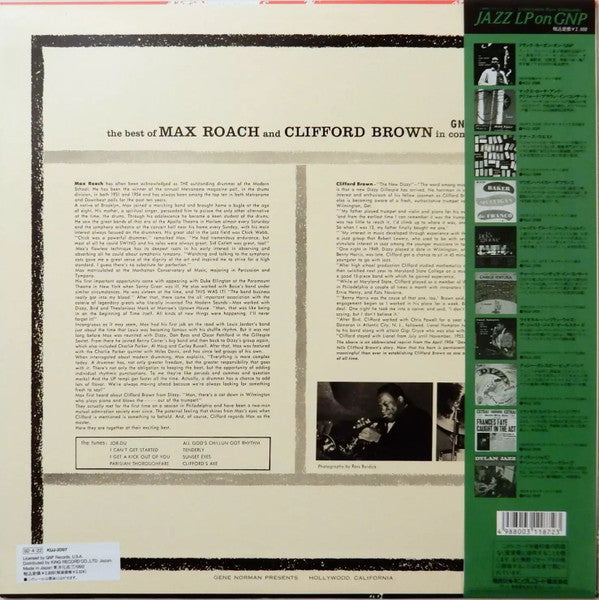 Release: The Best Of Max Roach And Clifford Brown In Concert!-Vinyl-Japan-1992-KIJJ 2097, Vol. No. 7-9519846