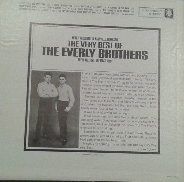 Release: The Very Best Of The Everly Brothers-Vinyl-US-1986-WS 1554-6765311