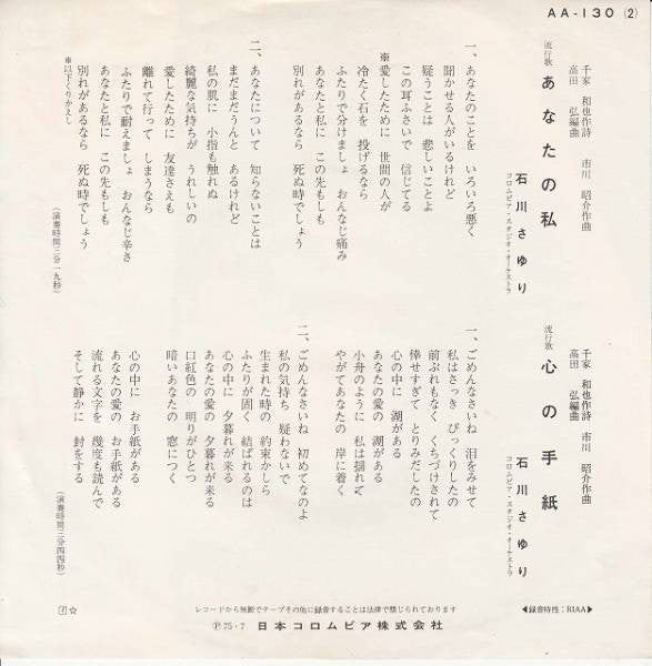 Release: Unknown Release-Vinyl-Japan-1975-AA-130-5534884