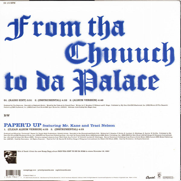 Master Release: From Tha Chuuuch To Da Palace by Snoop Dogg