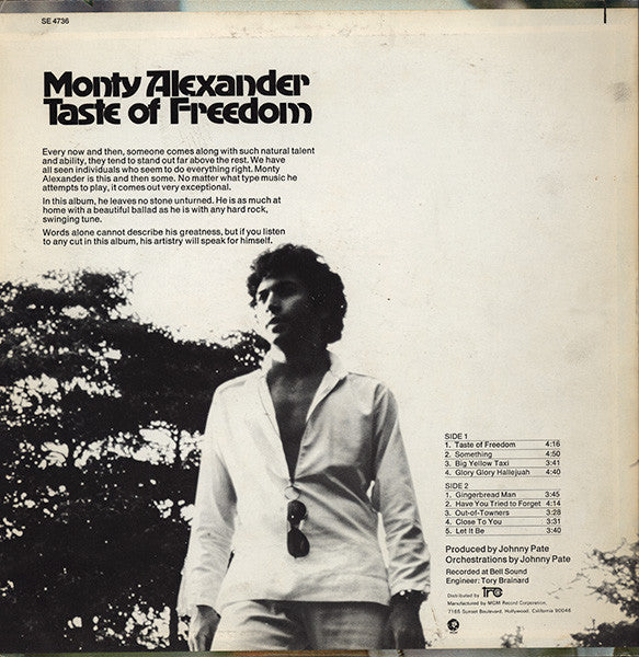 Release: Taste Of Freedom-Vinyl-US-1970-SE 4736-1846564