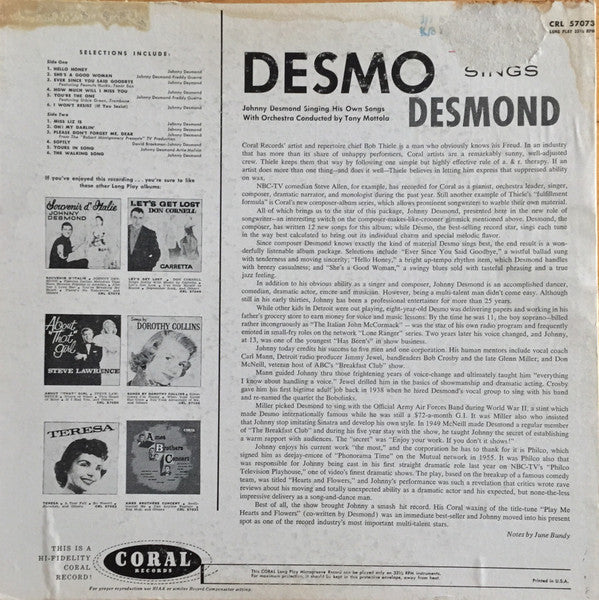 Desmo Sings Desmond