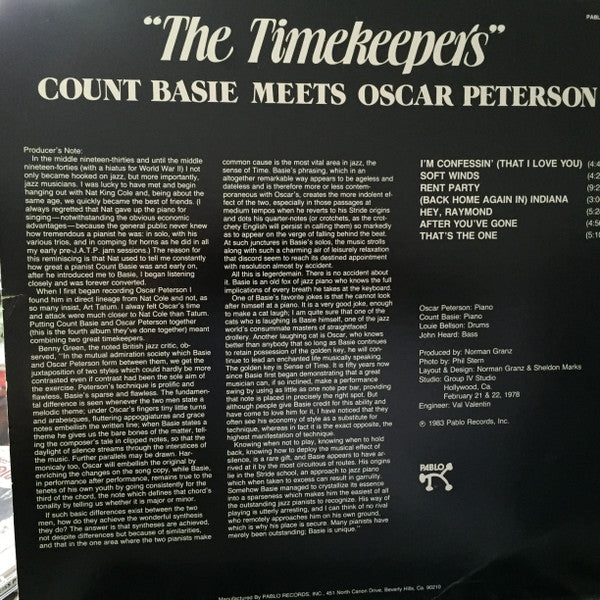 Master Release: The Timekeepers by Count Basie