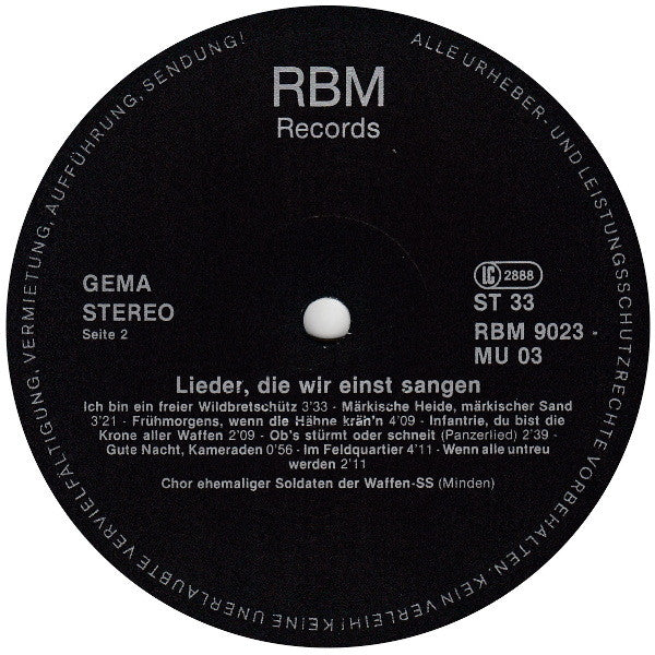 Lieder, Die Wir Einst Sangen