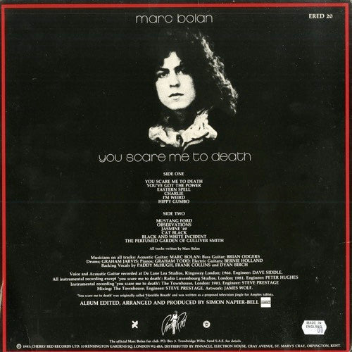 Release: You Scare Me To Death-Vinyl-UK-1981-ERED 20-2016578