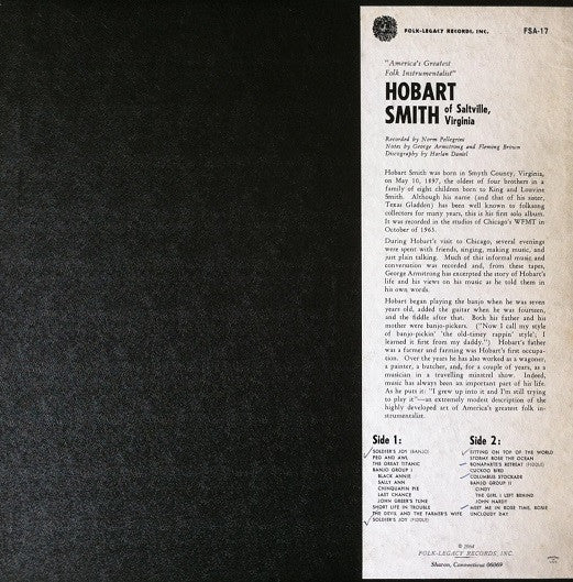 Master Release: Hobart Smith Of Saltville, Virginia by Hobart Smith