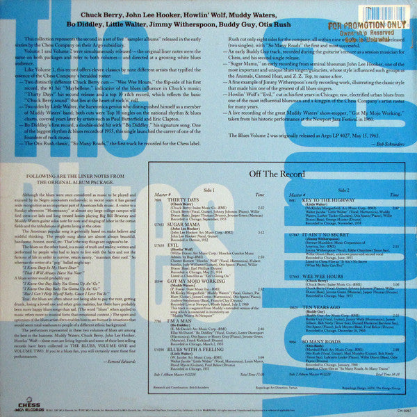 Release: The Blues - Volume 2-Vinyl-US-1987-CH-9267-6634283