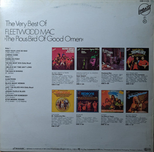 Release: The Pious Bird Of Good Omen-Vinyl-Europe-None-EMB 31378, CBS 63215-3434657