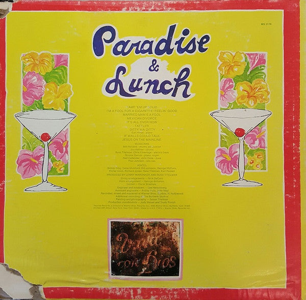 Release: Paradise And Lunch-Vinyl-US-1976-MS 2179-8209653
