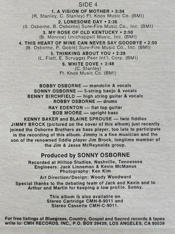 The Osborne Brothers' Bluegrass Collection