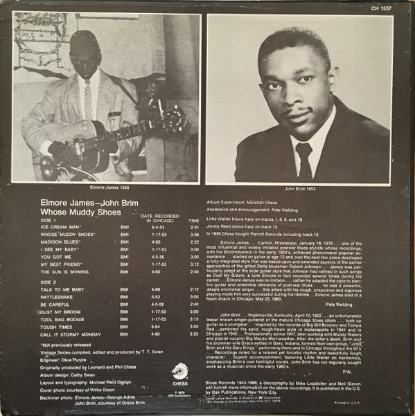 Release: Whose Muddy Shoes-Vinyl-US-1976-CH 1537, 1537-5823144