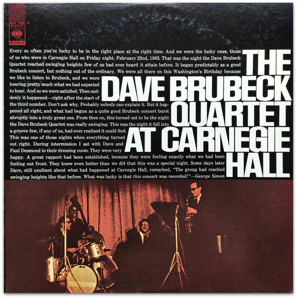 Master Release: At Carnegie Hall by The Dave Brubeck Quartet