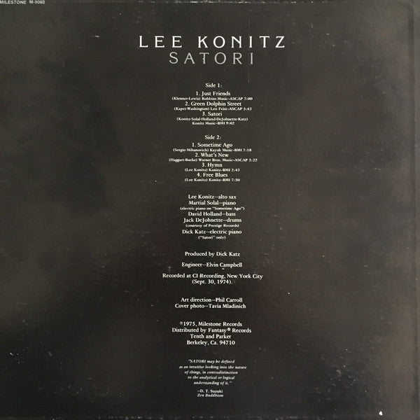 Master Release: Satori by Lee Konitz